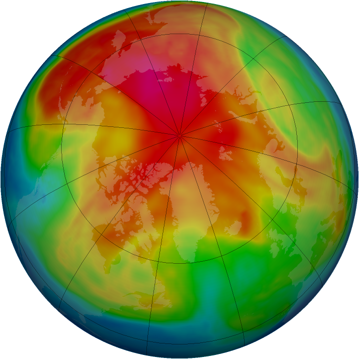 Arctic ozone map for 07 February 2006